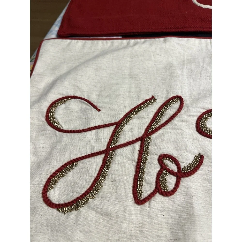 Pair of Pottery Barn Christmas Lumbar Pillow Covers 16x26”